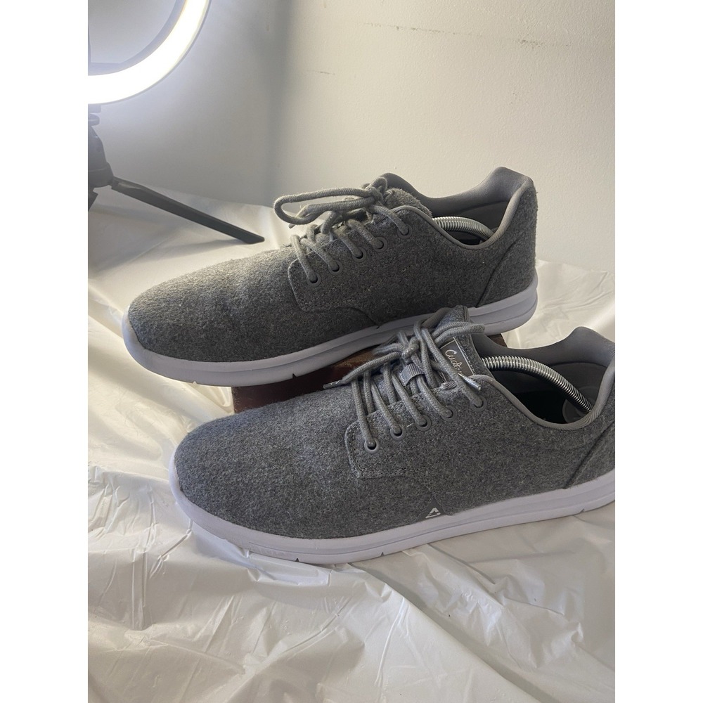 Men's Travis Mathew Cuater‎ Heather Gray Knit Suede Golf Sneakers-Size 12